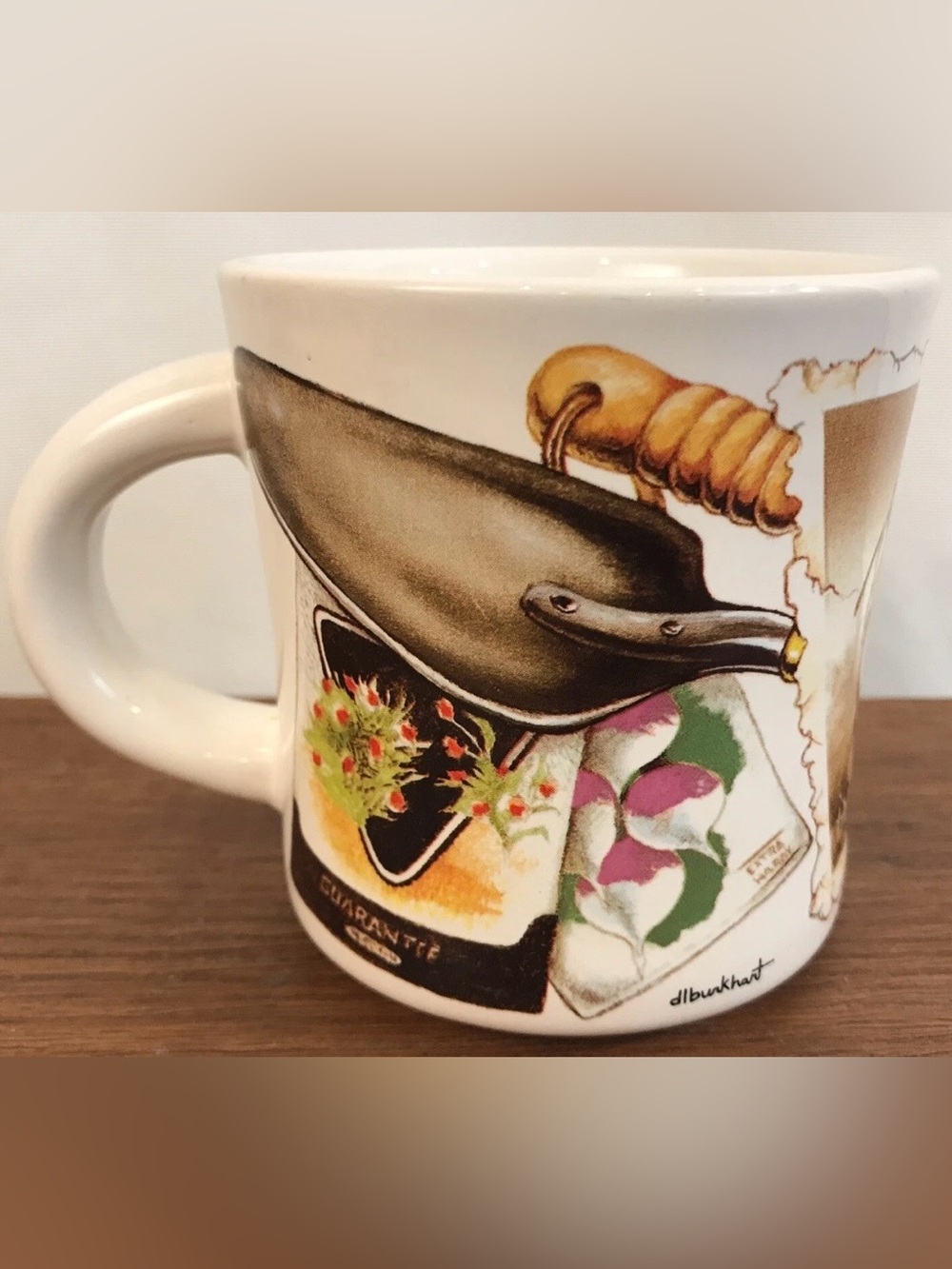 Potpourri Designs Nostalgia Gardening Coffee Cup Mug HD00  1994 Denny Burkhart